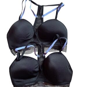 2 RBX Black and lavender Women's Bralettes size large